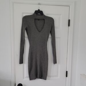 Kendall & Kylie Charcoal Long Sleeve Dress